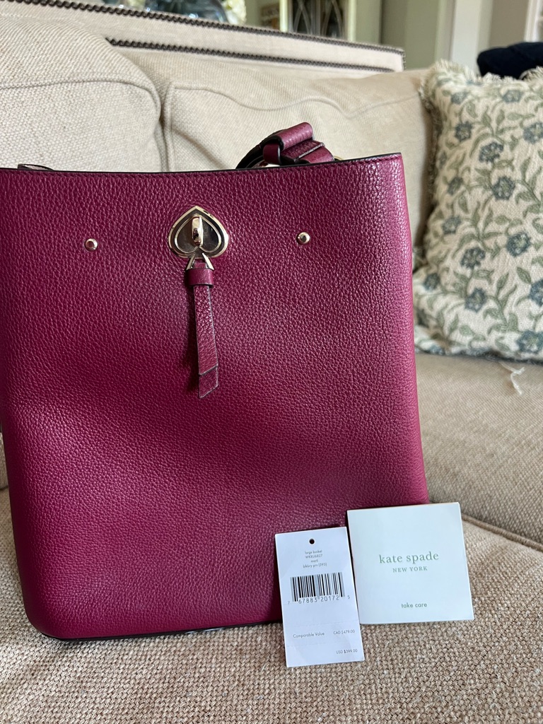 Kate Spade Leather Shoulder Bag In Berry
